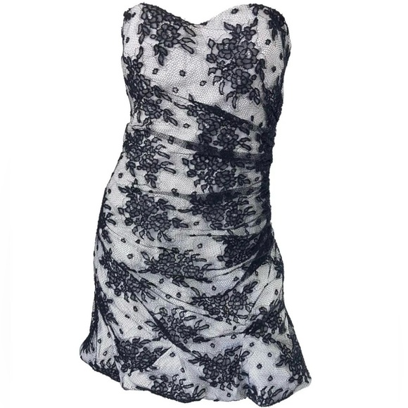 Dolce & Gabbana Dresses & Skirts - Dolce & Gabbana Y2K Black And White Tulle Lace Corset Mini Dress